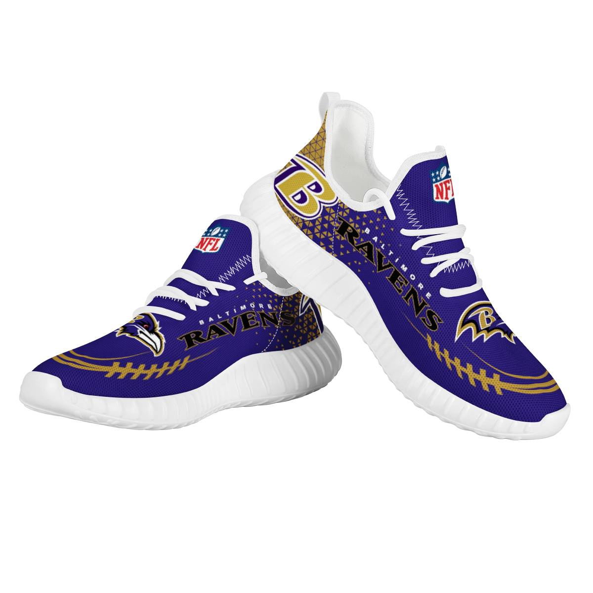 Men's Baltimore Ravens Mesh Knit Sneakers/Shoes 003 Men's Baltimore Ravens Mesh Knit Sneakers/Shoes 003